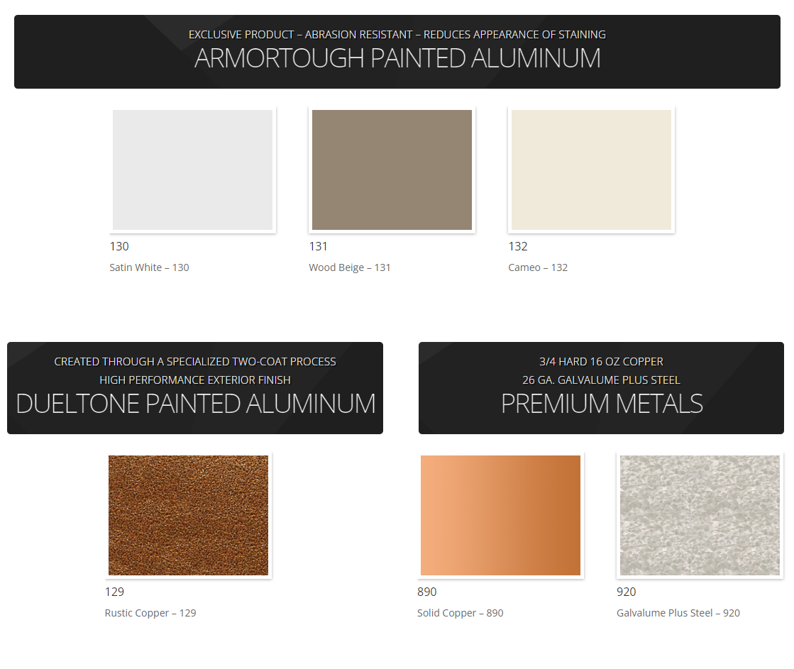 Aluminum Gutter Colors